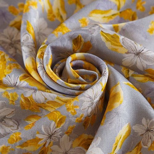 Шелк-штапель 069-17420 светло-серый принтованный