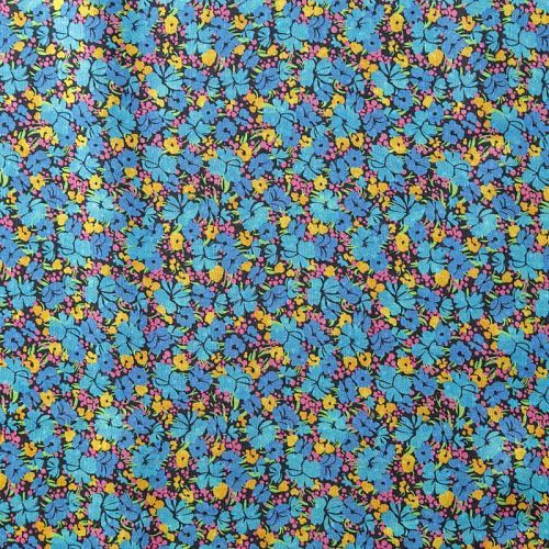 Вискоза 009-08625 черный принтованный