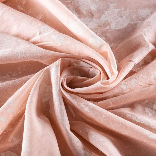 Батист 003-00872 пудровый принтованный