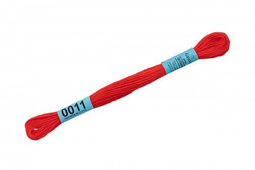 Нитки для вышивания Gamma мулине 8 м 0011 оранжево-красный