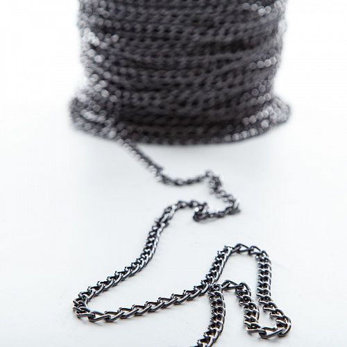 Цепь декоративная 6 мм металл 159-6-под темный никель 