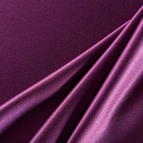 Кади креп-атлас 001-06587 сливовый однотонный