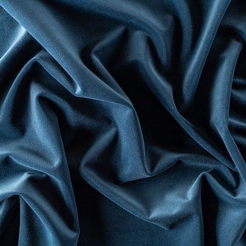 Ткань портьерная бархат h-315 см 09-02-00041 океанский синий однотонный