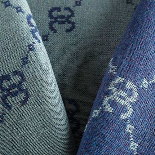 Трикотаж 2-х сторонний вязаный 056-05818 мятно-синий