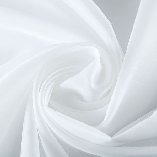 Тюль капрон негорючий 03-01-05045 молочный однотонный