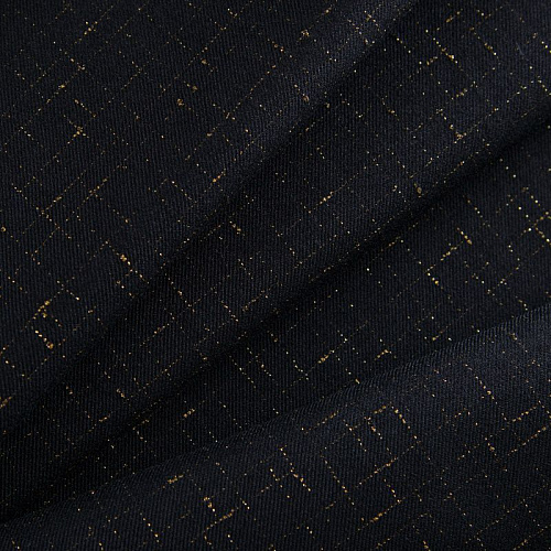 Ткань костюмная дублированная Yves Saint Laurent 025-16338 черный с люрексом