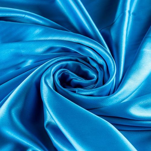 Сатин стрейч К33-874 темно-голубой однотонный