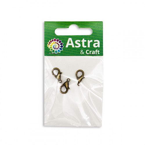 Карабин 14 мм капля 3 шт металл 901752 бронза