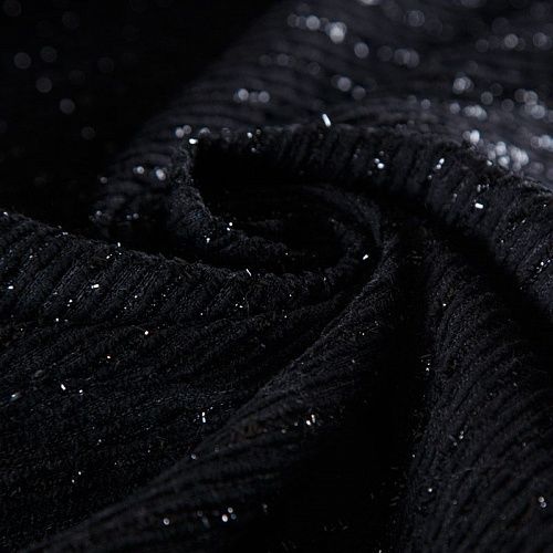 Твид шанель 052-15615 черный однотонный