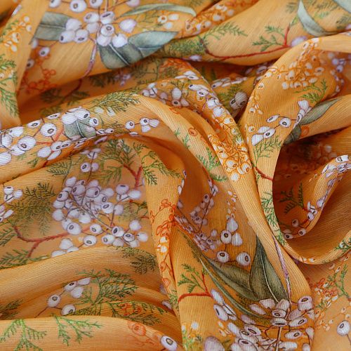 Бемерия снежная К27-154 светло-оранжевый принтованный