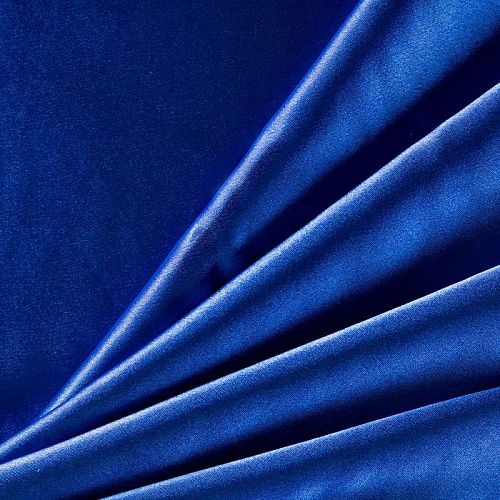 Креп-сатин К33-866 синий однотонный