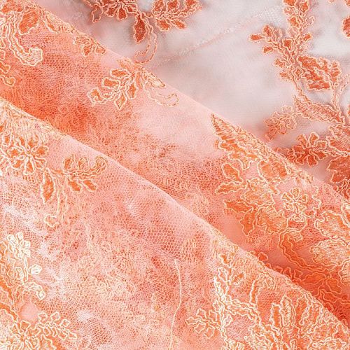 Гипюр К05-0047 лососевый