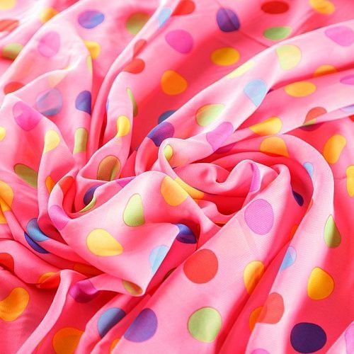 Шифон К33-058 розовый принтованный