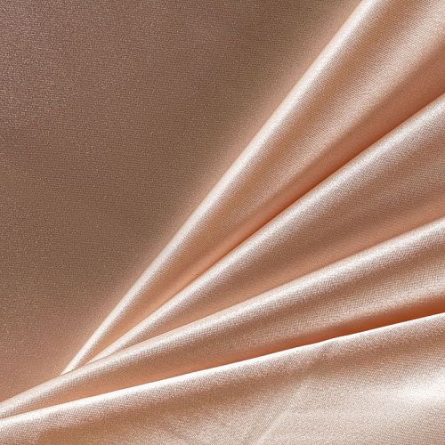 Креп-сатин К33-395 бежево-розовый однотонный