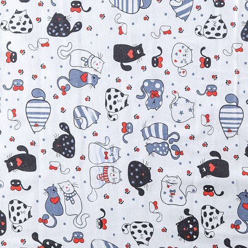 Фланель 060-09941 белый принтованный