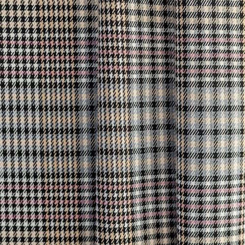 Ткань костюмная К33-401 молочный принтованный