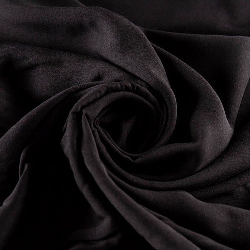 Штапель К33-271 черный однотонный