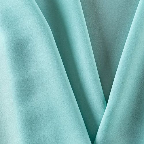 Креп-шифон 027-09823 мятно-бирюзовый однотонный