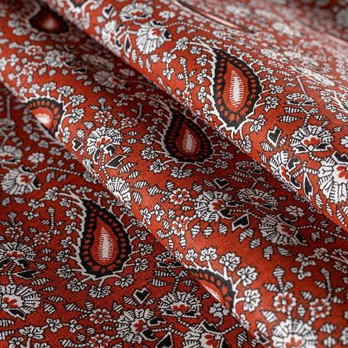 Бязь 007-00685 медно-бордовый принтованный