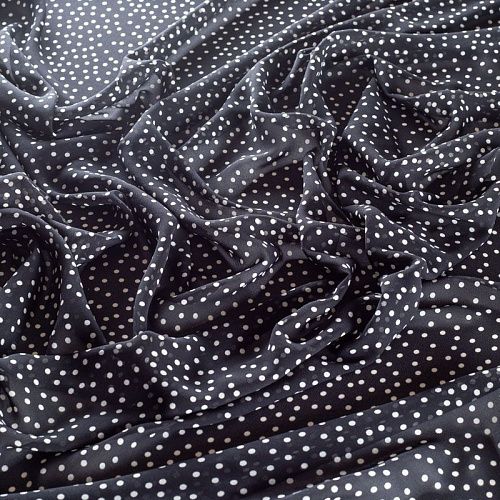 Креп-шифон 027-01878 черный принтованный