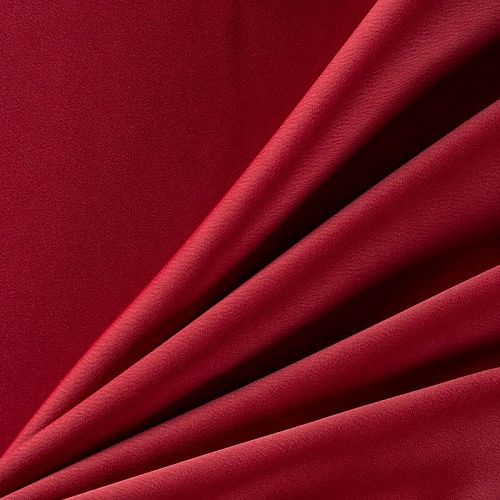 Креп-сатин К33-843 бордовый однотонный