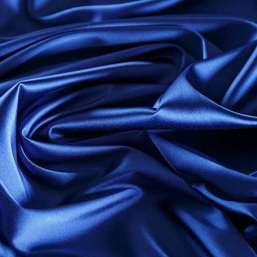 Сатин стрейч 001-07041 королевский синий однотонный