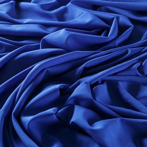 Крепдешин синтетический 029-08880 васильковый однотонный