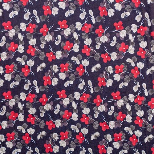 Шифон 068-01556 фиолетово-синий принтованный