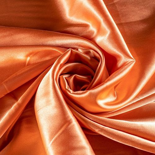Креп-сатин К33-849 персиковый однотонный