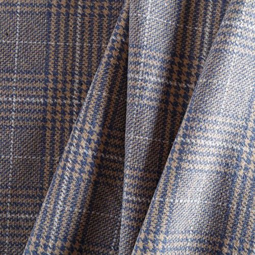 Твид 052-05595 бежево-голубой