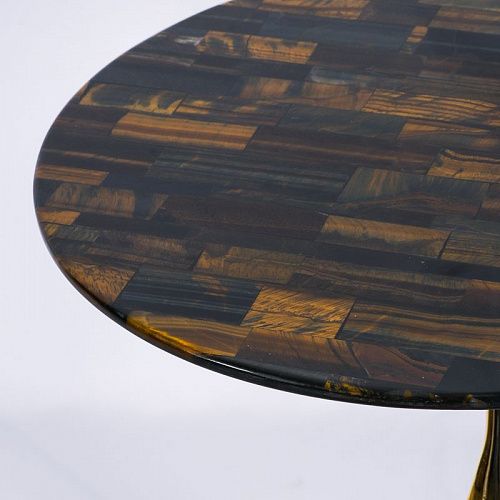 Столик журнальный d-45 см BJ-22845-tiger металл/камень