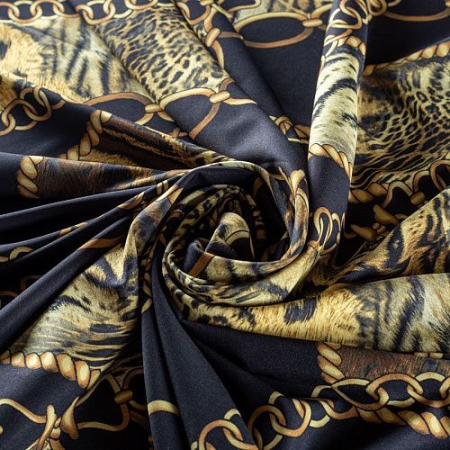 Вискоза "Лоренцо" 036-01528 черный принтованный