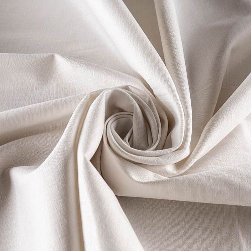 Лен натуральный К07-035 белый однотонный