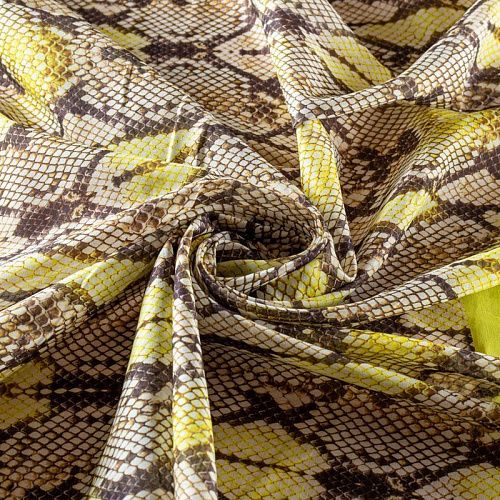 Батист 003-00871 желтый принтованный 