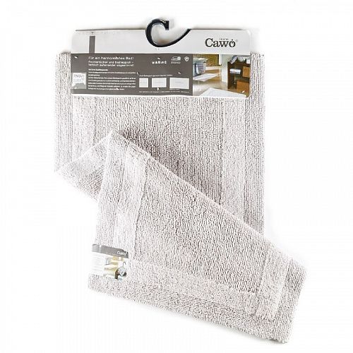 Коврик для ванной комнаты 70х120 см CAWO UNI 1000-775 серый