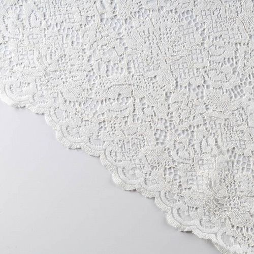 Гипюр К33-513 белый однотонный