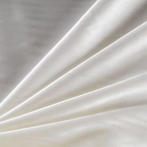 Креп-сатин К33-857 молочный однотонный
