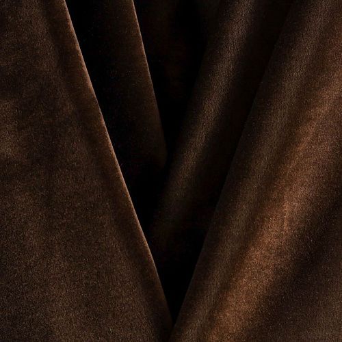 Бархат К17-042 темно-коричневый однотонный