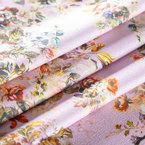 Лен искусственный 035-07871 розовый принтованный