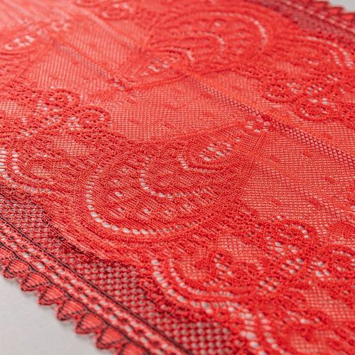 Кружево эластичное 250 мм Ф01-0027 красный