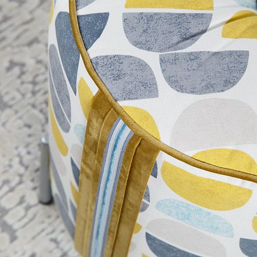 Пуф круглый D 48 см H 53 см горчичный 521250 