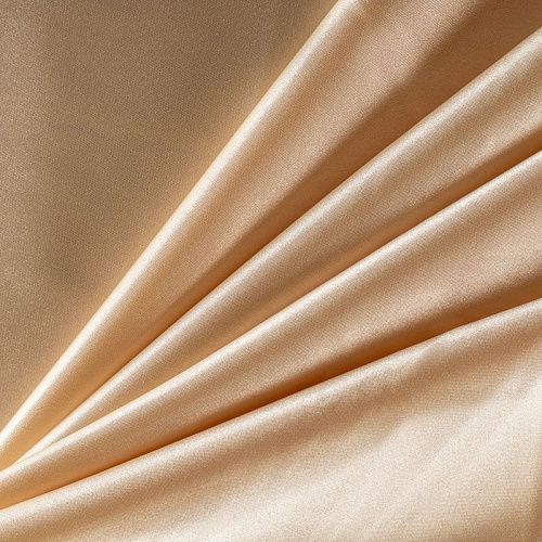 Креп-сатин стрейч К01-13922 крем-брюле однотонный