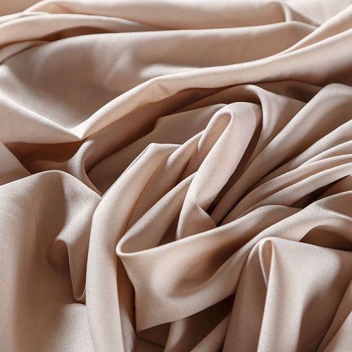 Крепдешин синтетический 029-07363 холодный бежевый однотонный