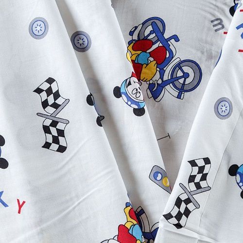 Штапель 069-08251 белый принтованный