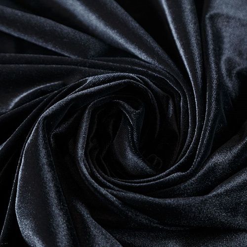 Бархат 002-08093 черный однотонный