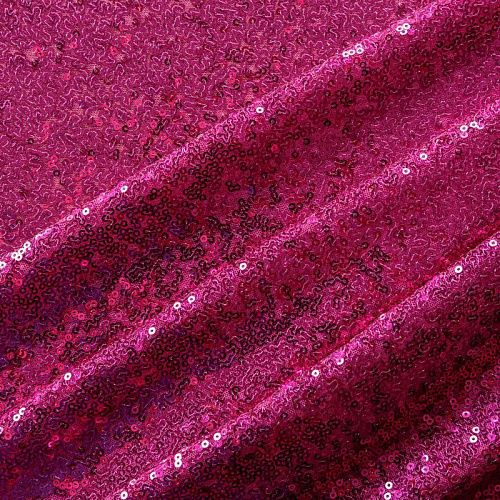 Пайетки на сетке 055-02833 темная фуксия однотонный
