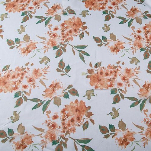 Тюль вуаль без утяжелителя 03-01-13778 белый принтованный