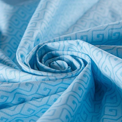 Бязь ш.220 см 007-13837 голубой принтованный