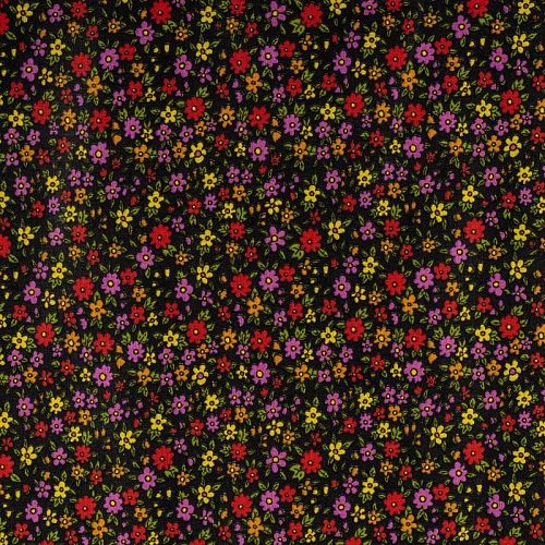 Бязь 007-00699 черный принтованный