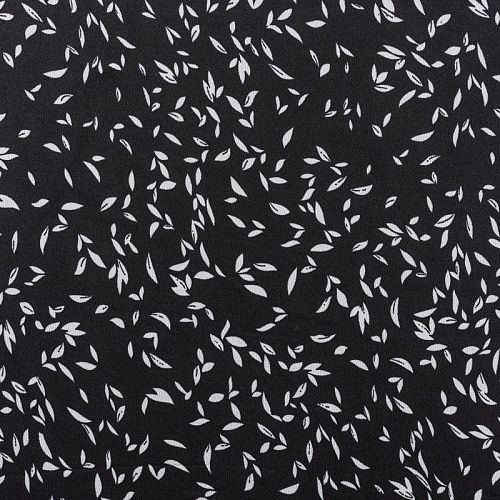 Креп-шифон 027-01445 черный принтованный